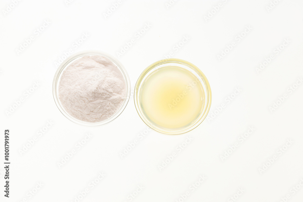 Baking soda and lemon lime juice mix - Citrus latifolia. Baking soda and lemon lime juice mix - Citrus latifolia.