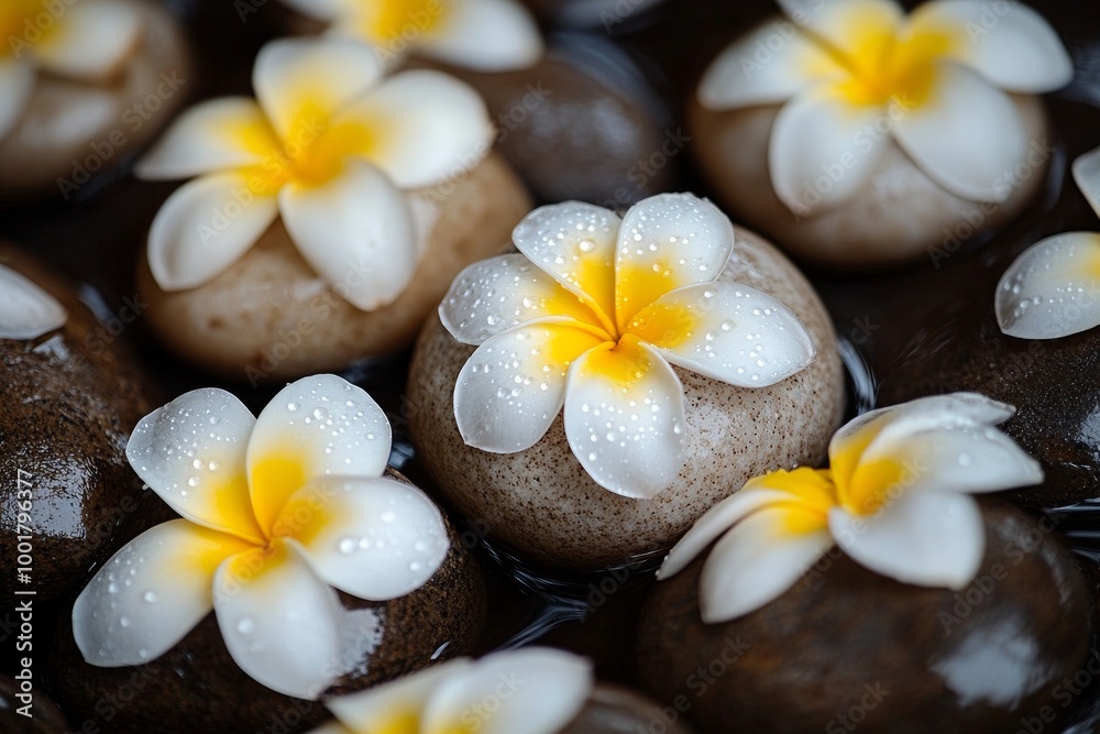 A closeup of white Hawaiian Plumaria tropical flowers at a Maui wedding A closeup of white Hawaiian Plumaria tropical flowers at a Maui wedding