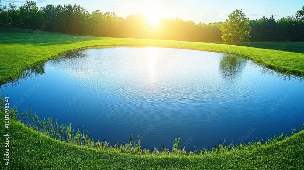Serene Golfing Oasis at Sunset Serene Golfing Oasis at Sunset