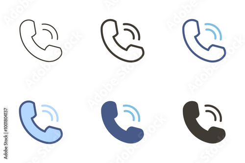 Telephone ringing with signal vector icon. Phone call, communication, contact. Mobile and landline graphic element