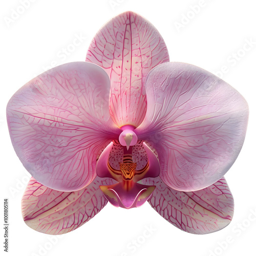 Beautiful pink phalaenopsis orchid flower isolated on white background