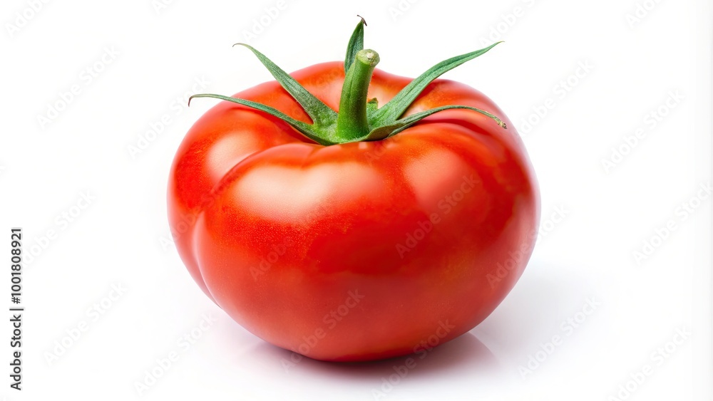 Fresh Red Tomato Isolated on White Background for Culinary and Food-Related Stock Photography Use Fresh Red Tomato Isolated on White Background for Culinary and Food-Related Stock Photography Use