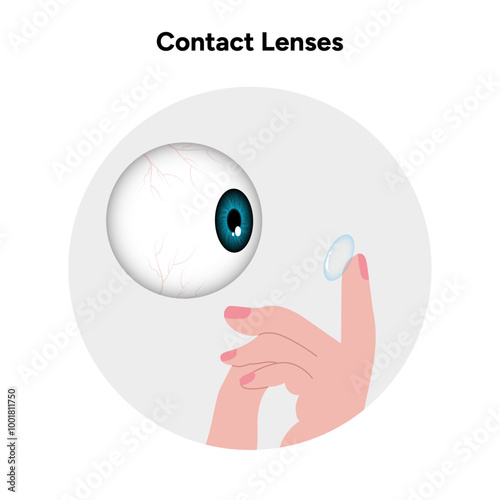 Contact lenses  with case Ophthalmology oculist 