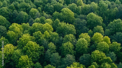 Lush Green Forest Canopy Carpeting the Landscape