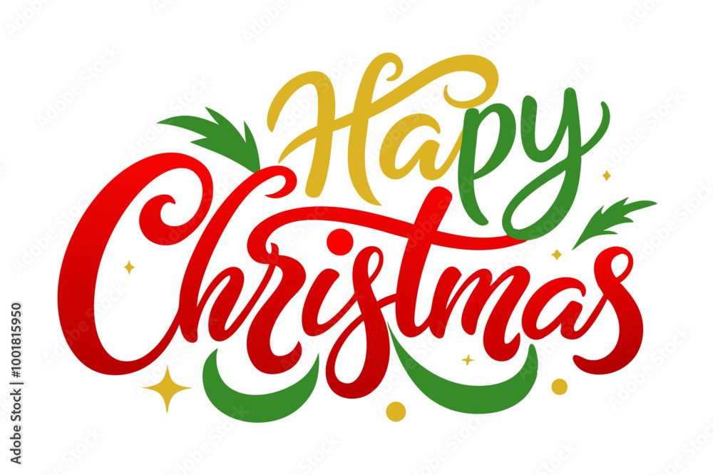 Happy christmas calligraphy, typography design Happy christmas calligraphy, typography design