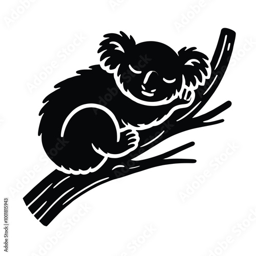 Sleeping Koala Silhouette