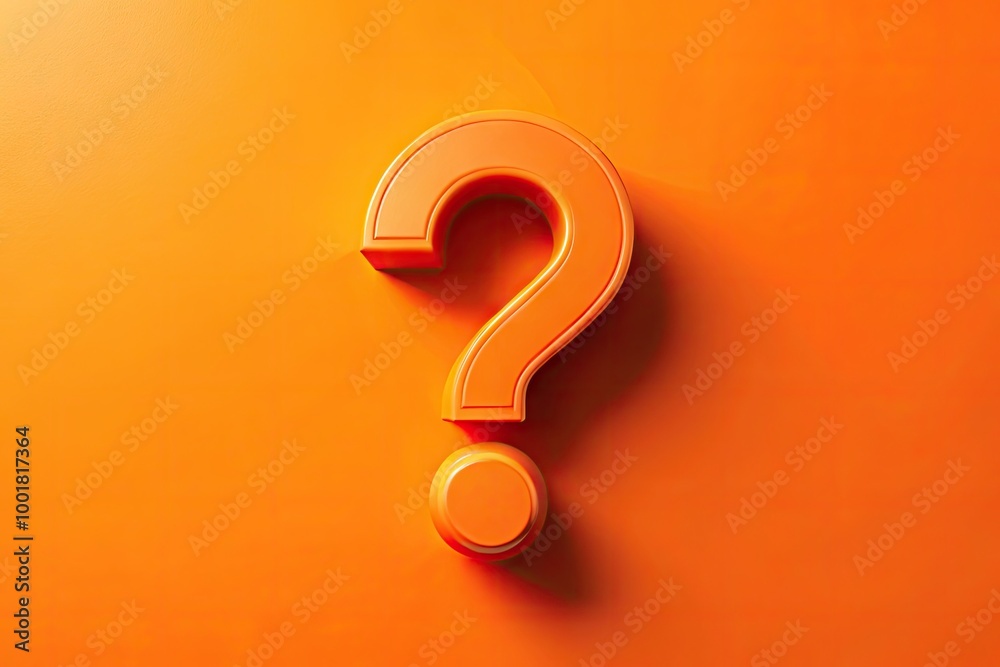 Interrobang Sign on Vibrant Orange Background for Creative and Graphic Design Projects Interrobang Sign on Vibrant Orange Background for Creative and Graphic Design Projects