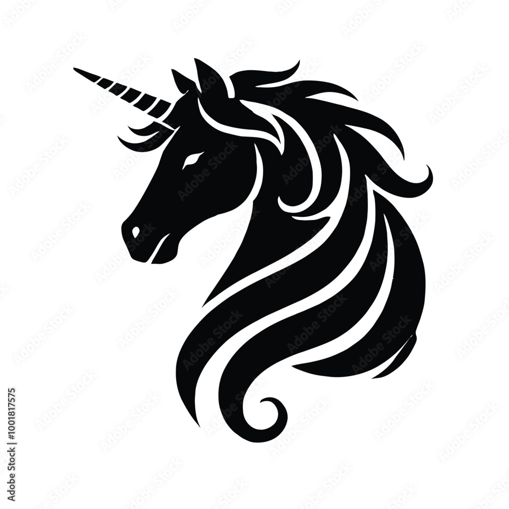 Unicorn Profile Silhouette Unicorn Profile Silhouette