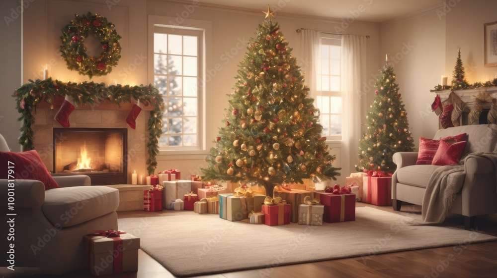 Christmas tree with gifts Christmas tree with gifts