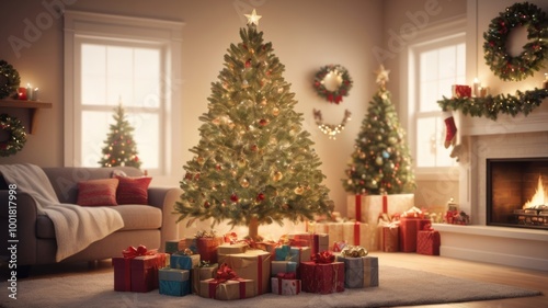 Christmas tree with gifts