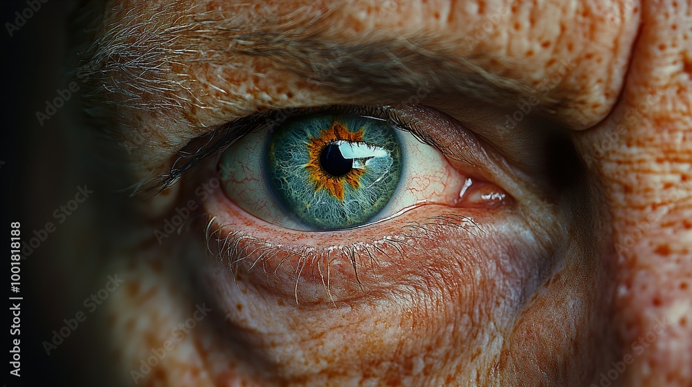 Close-Up of a Human Eye: Intricate Detail and Expression Close-Up of a Human Eye: Intricate Detail and Expression