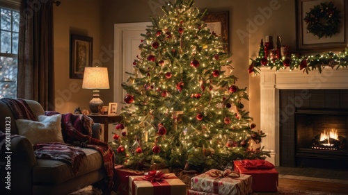 Christmas tree with gifts