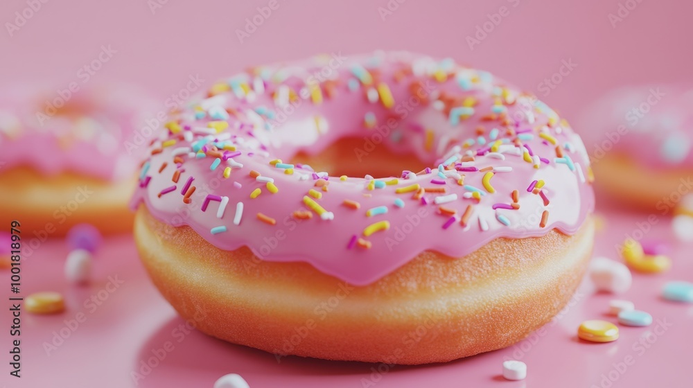 Pink donuts. Food background Pink donuts. Food background