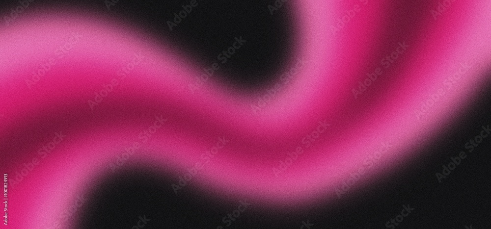 Abstract background with pink raspberry color gradient wave on black, grain, grunge noise, stripe, website banner design, copy space Abstract background with pink raspberry color gradient wave on black, grain, grunge noise, stripe, website banner design, copy space
