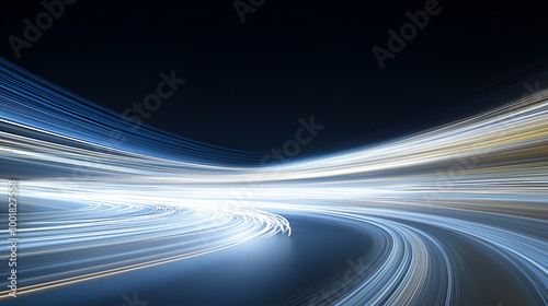 Smooth Blue Lightspeed Motion background