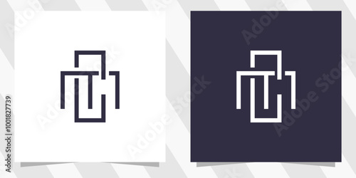 letter mc cm logo design vector