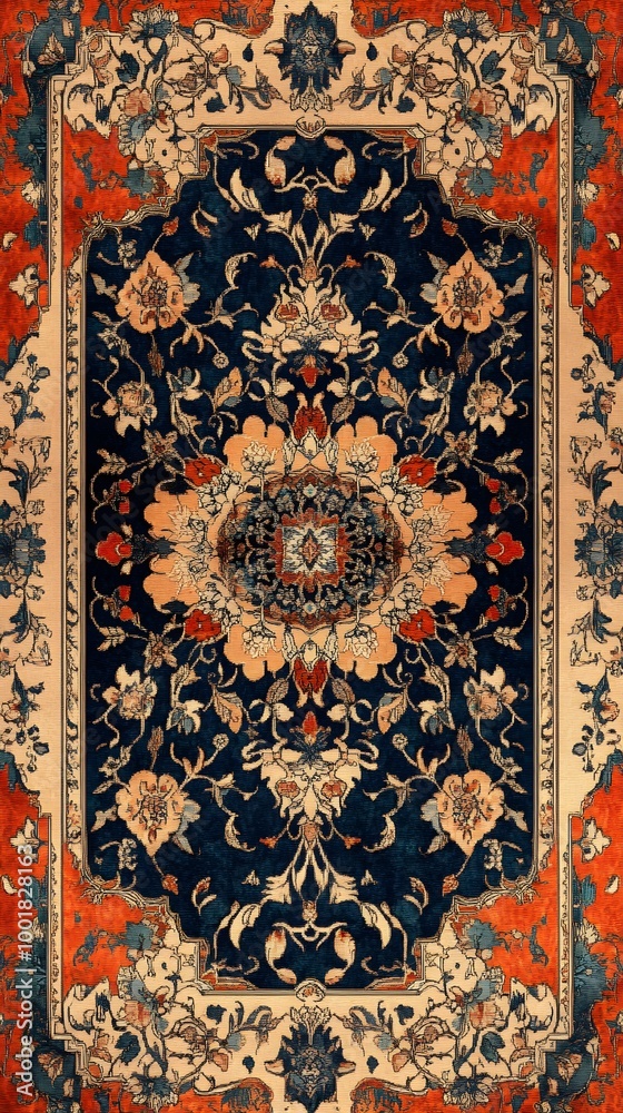 Naklejka premium Bright Colorful Woven Pattern Texture Background Perfect for Creative Fabrics picture