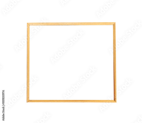 Wooden frame on white background. This has clipping path.