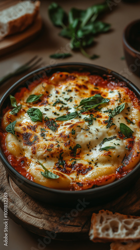 Baked Gnocchi Sorrentina with Marinara and Melted Mozzarella