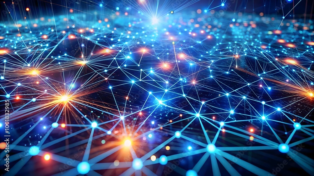 Abstract illustration of AI algorithms optimizing data flows