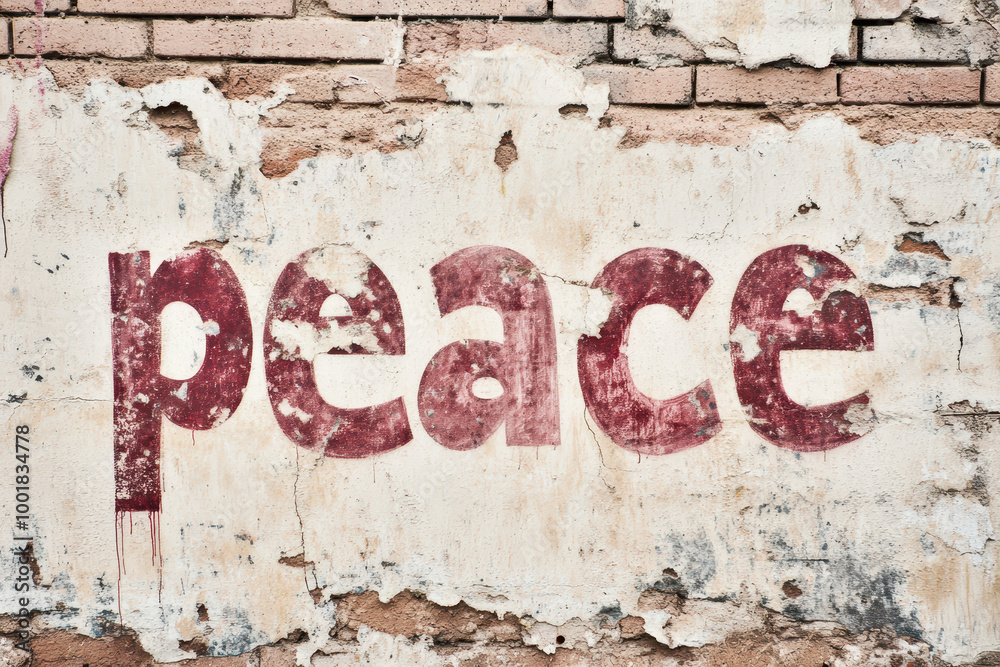 Graffiti on a brick wall, Graffiti on a brick wall,