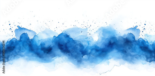 Abstract blue watercolor splash background