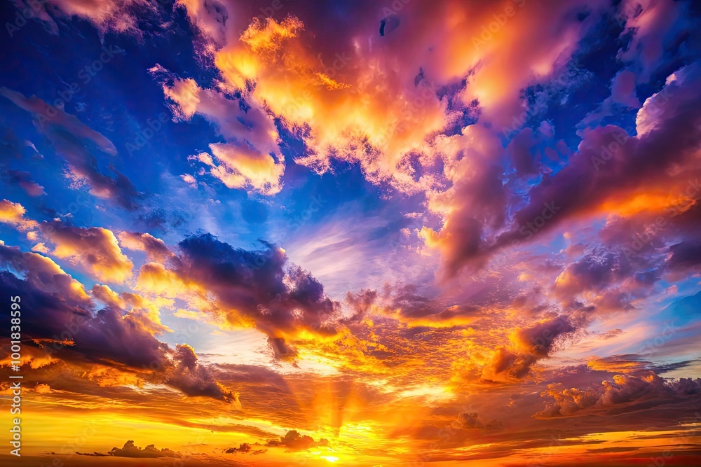 Fototapeta premium Serene Heavenly Sky with Soft Clouds and Radiant Light Illuminating the Tranquil Atmosphere