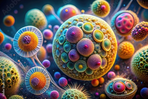 Stunning Close-Up of Protozoa Under the Microscope Showcasing Intricate Structures and Details