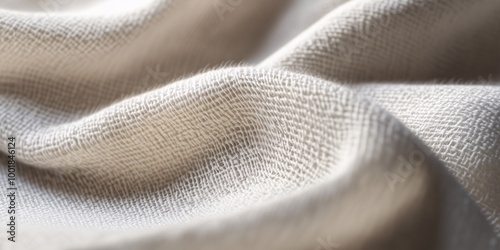 Woven Fabric Texture in Light Grey and Beige with Soft Patterns