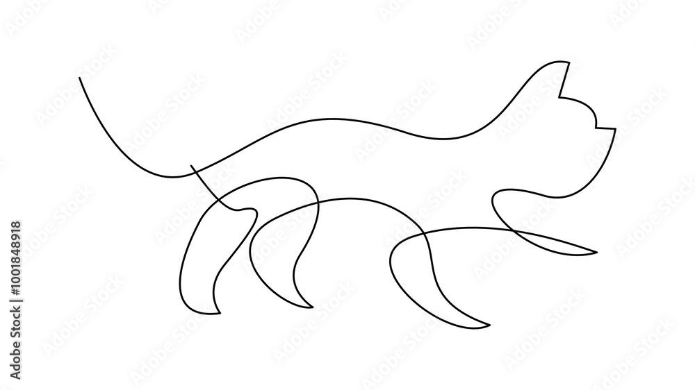 Cat single Line set logo icon design illustration Cat single Line set logo icon design illustration