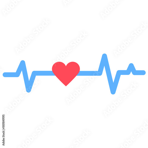 Lifeline icon, Heart beat medical