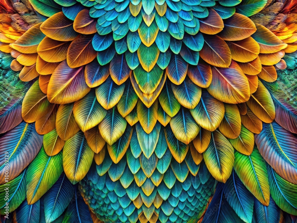 Obraz premium Vibrant and Intricate Wing Pattern Design Perfect for Nature, Textiles, and Artistic Applications