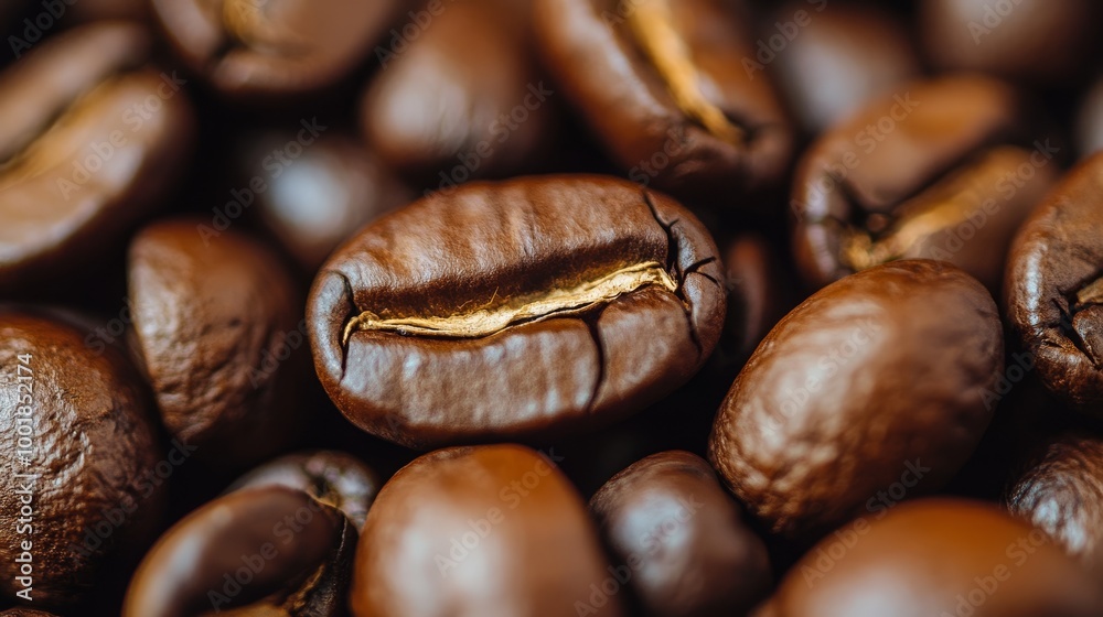 Roasted coffee beans. Food background Roasted coffee beans. Food background