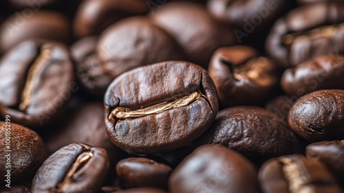 Roasted coffee beans. Food background