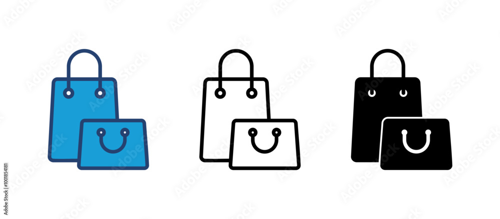 Shopping bag icon vector. shopping icon vector