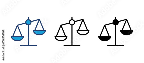 Scales icon vector. Law scale icon. Scales vector icon. Justice