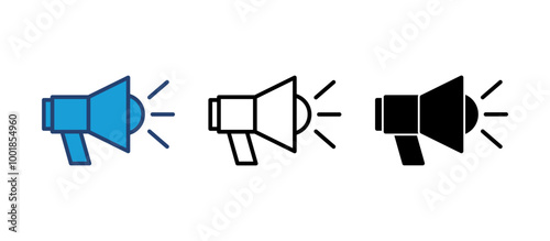 Megaphone icon vector. Loudspeaker icon vector.