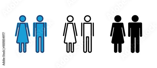 Man and woman icon vector. male and female symbol