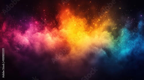 Gradient background with vibrant rainbow colors blending smoothly across the frame  photo