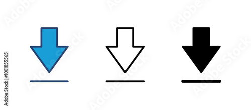 Download icon vector. Download vector icon