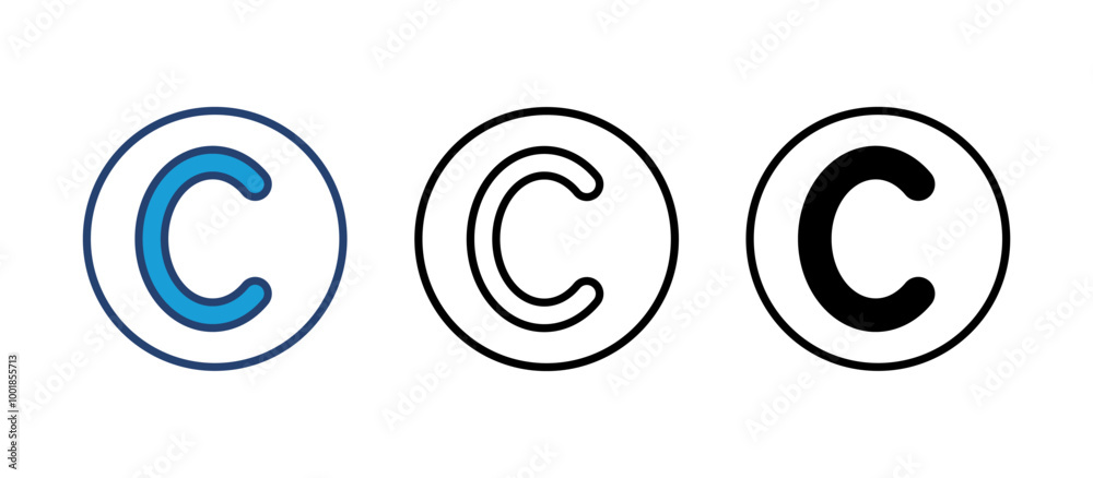 Copyright icon vector. copyright symbols Copyright icon vector. copyright symbols