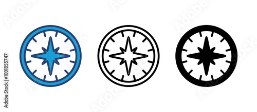 Compass icon vector. arrow compass icon vector