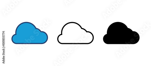 cloud icon vector. cloud vector icon