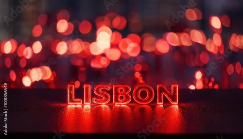 Lisbon Illuminated: A Vibrant Night Scene