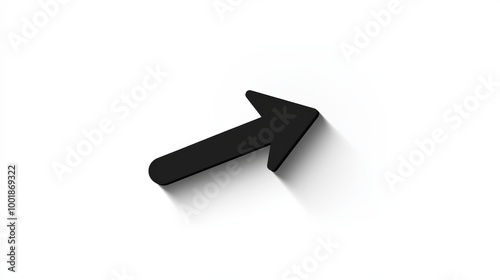 Black arrow on white background