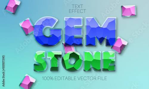 gem stone text effect. 100% editable vector file. 