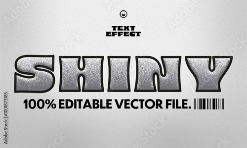 shiny texture text effect. 100% editable vector file. 