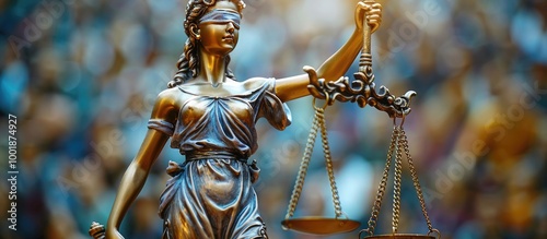 The Blindfolded Figure of Justice Holding Scales