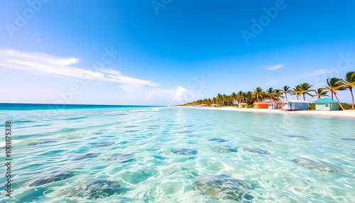 beach with island