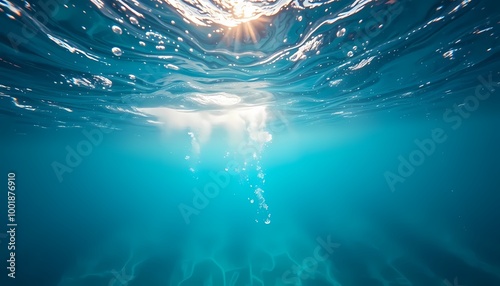 sun rays in the water